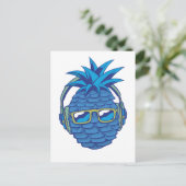 Carte Postale Ananas Bleu (Debout devant)