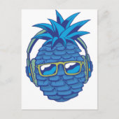Carte Postale Ananas bleu cool (Devant)