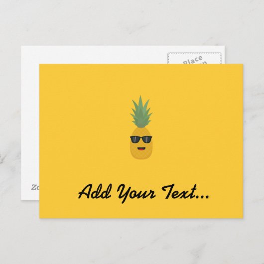 Carte Postale ananas cool (Devant / Derrière)