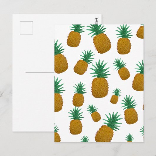 Carte Postale Ananas dansant (Devant / Derrière)