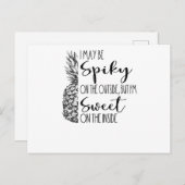 Carte Postale Ananas de vacances Tropical Hawaii dire été (Devant / Derrière)