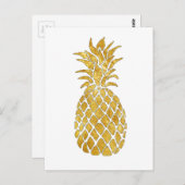 Carte Postale ananas doré (Devant / Derrière)