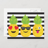 Carte Postale ananas émoji (Devant / Derrière)