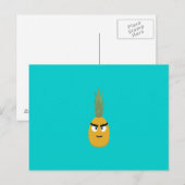 Carte Postale ananas en colère (Devant / Derrière)