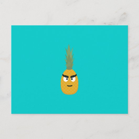 Carte Postale ananas en colère (Devant)