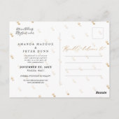 Carte Postale Ananas en or Faux Enregistrer la date (Dos)