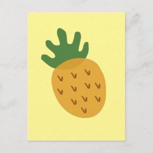 Carte Postale Ananas FIV   Infertilité jaune mou moderne
