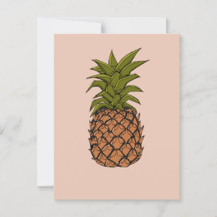 Carte Postale Ananas Fruit Vintage