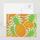 Carte Postale Ananas funky (Devant / Derrière)