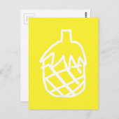 Carte Postale Ananas moderne tendance fruit simple (Devant / Derrière)