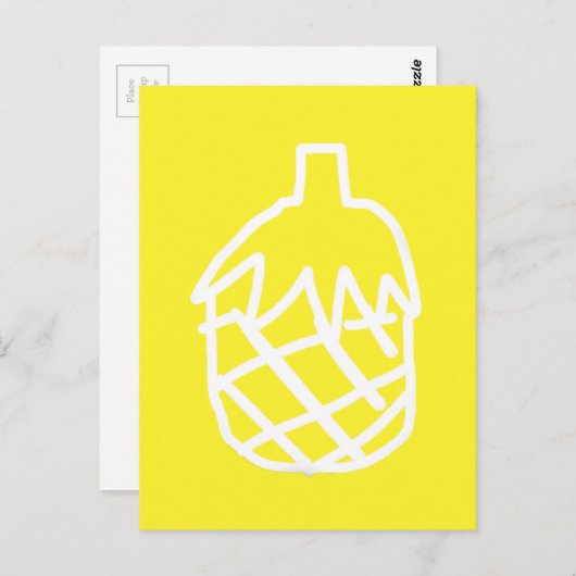 Carte Postale Ananas moderne tendance fruit simple (Devant / Derrière)