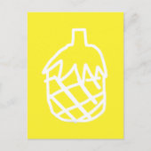 Carte Postale Ananas moderne tendance fruit simple (Devant)
