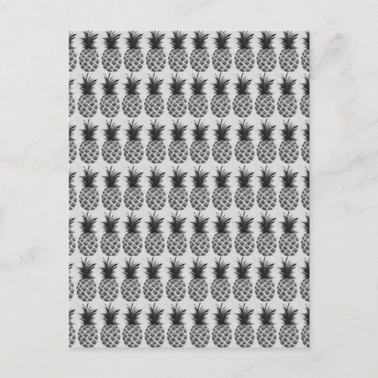 Carte Postale Ananas noir&blanc (Devant)