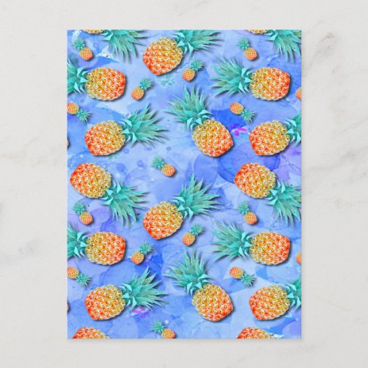 Carte Postale Ananas. Peindre. Party. (Devant)