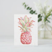 Carte Postale Ananas | rose tropical (Debout devant)