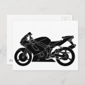 Carte Postale ananas-silhouette-moto (Devant / Derrière)