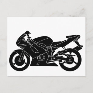 Carte Postale ananas-silhouette-moto