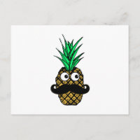 Ananas Tropical drôle avec Googly Eyes Moustache
