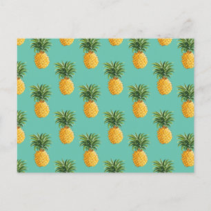 Carte Postale Ananas Tropical Sur Turquoise