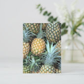 Carte Postale Ananas turquoise, vert et doré hawaïen (Debout devant)
