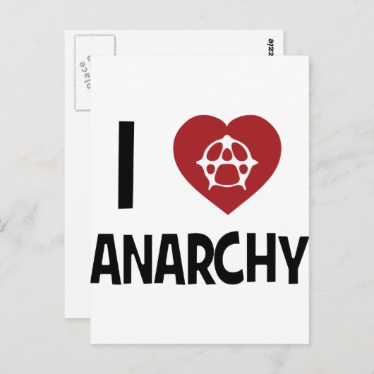 Carte Postale Anarchie ! (Devant / Derrière)