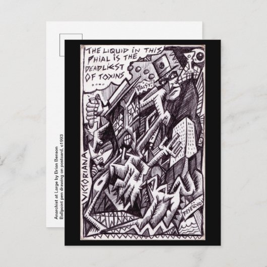 Carte Postale Anarchiste en liberté par Brian Benson (Devant / Derrière)