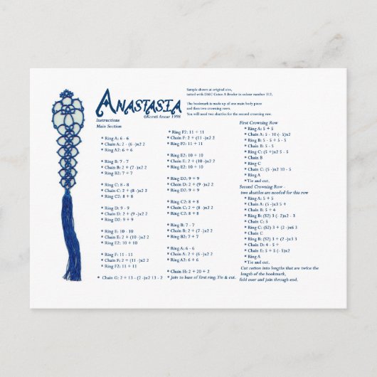 Carte postale Anastasia (Devant)