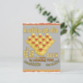Carte Postale ANATIDAEPHOBIA - CRAINTE DES CANARDS !  Canard en (Debout devant)