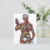 Carte postale Anatomie du barman (homme) (Debout devant)