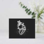 Carte Postale Anatomique Coeur noir & blanc Collection (Debout devant)