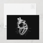 Carte Postale Anatomique Coeur noir & blanc Collection (Devant / Derrière)