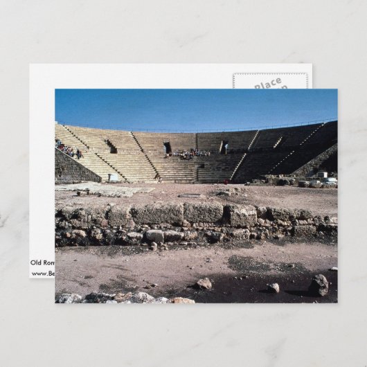 Carte Postale Ancien amphithéâtre romain, Césaria, Israël (Devant / Derrière)