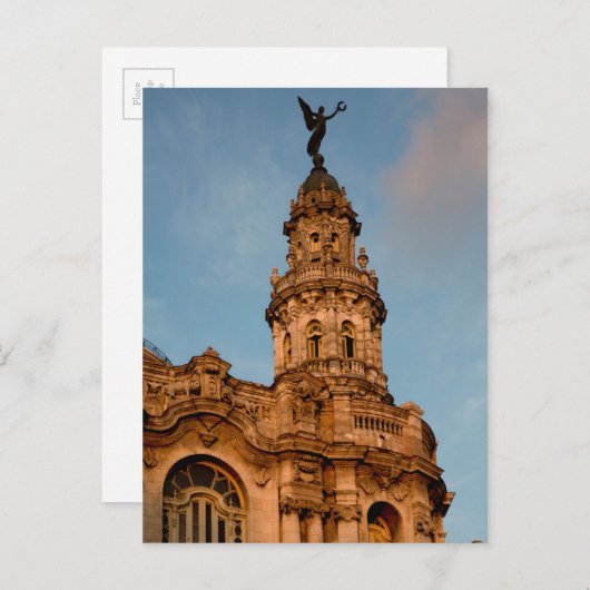 Carte Postale Ancien bâtiment Spire, La Havane, Cuba (Devant / Derrière)
