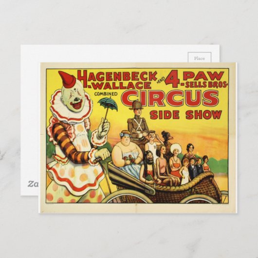 Carte Postale Ancien cirque (Devant / Derrière)