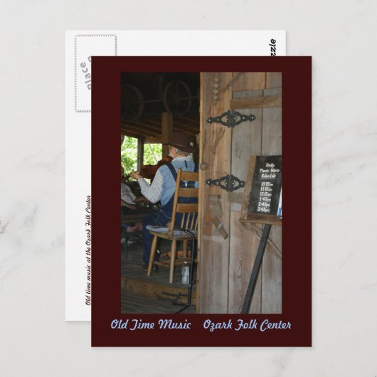 Carte Postale ~ ancien de musique le violoneur (Devant / Derrière)