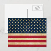 Carte Postale Ancien drapeau américain (Devant / Derrière)