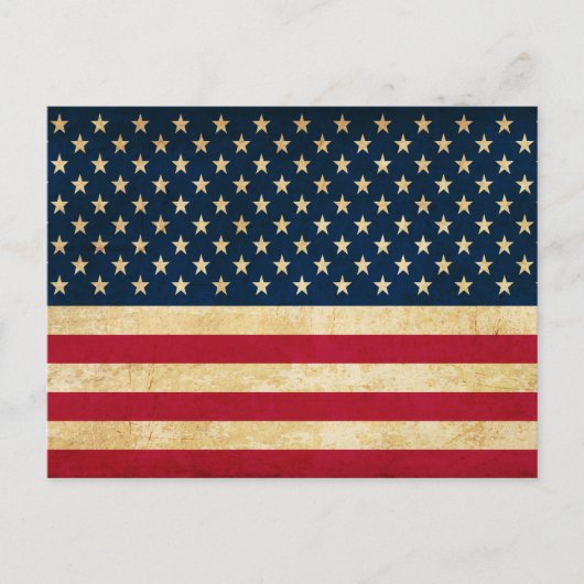 Carte Postale Ancien drapeau américain (Devant)