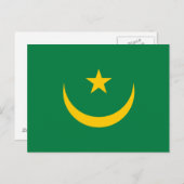 Carte Postale Ancien drapeau de Mauritanie (Devant / Derrière)