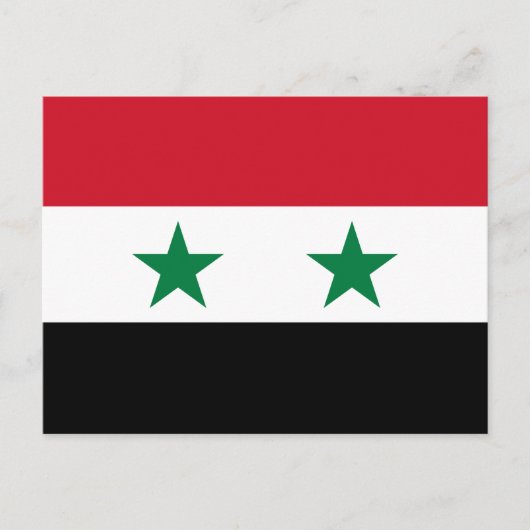 Carte Postale Ancien drapeau de Syrie (Devant)