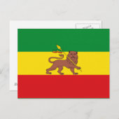 Carte Postale Ancien drapeau éthiopien (Devant / Derrière)