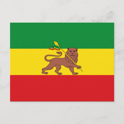 Carte Postale Ancien drapeau éthiopien (Devant)