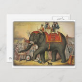 Carte Postale ancien éléphant (Devant / Derrière)