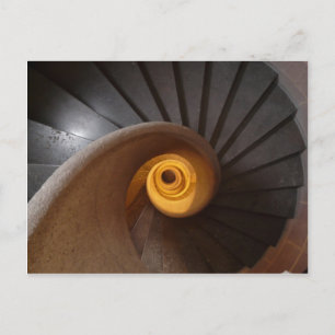 Carte Postale Ancien escalier Spiral