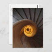 Carte Postale Ancien escalier Spiral (Devant / Derrière)