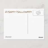 Carte Postale Ancien Halloween Jack-O-Lantern & Chat noir (Dos)