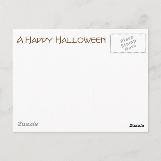 Carte Postale Ancien Halloween Jack-O-Lantern & Chat noir (Dos)