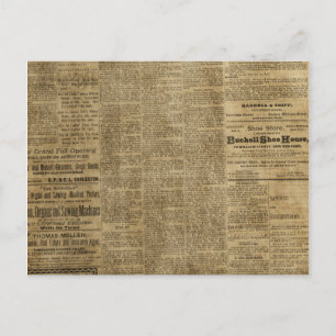 Carte Postale Ancien journal Vintage