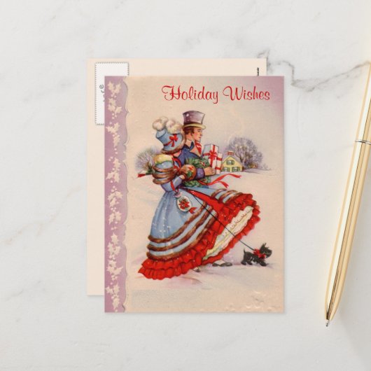 Carte postale Ancien magasin de Noël (Devant/Arrière en situation)
