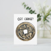 Carte Postale Ancien manteau chinois Banliang, design "got chang (Debout devant)