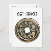 Carte Postale Ancien manteau chinois Banliang, design "got chang (Devant / Derrière)